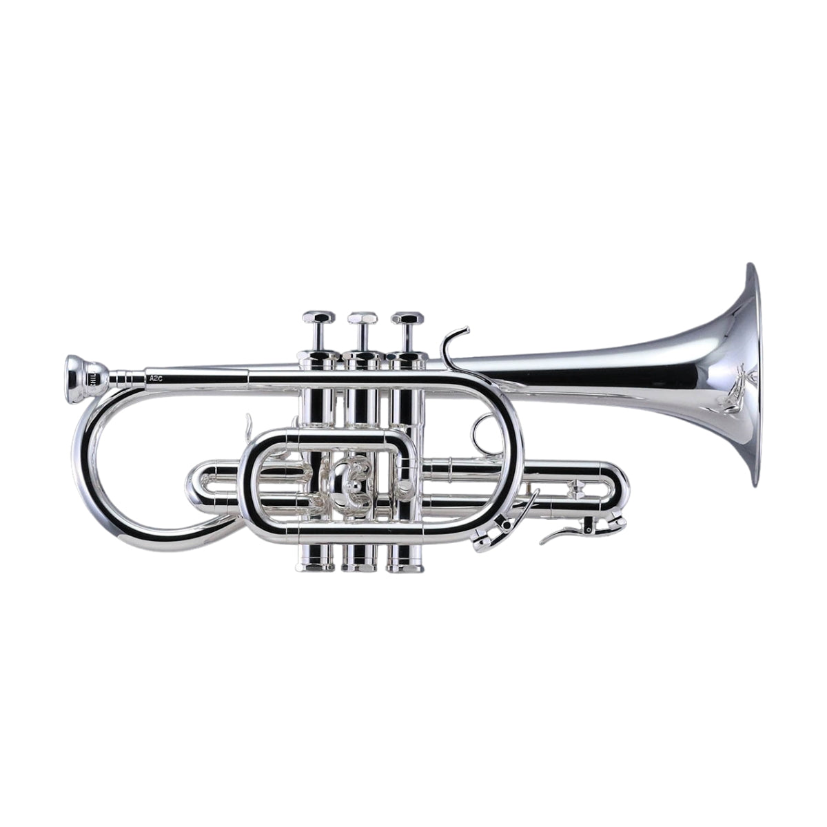 Schilke A2C C Cornet with Shepherd's Crook - Silver Plated