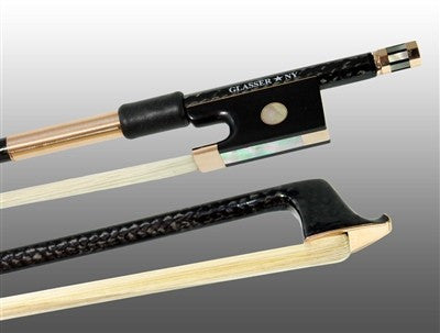 Glasser Gold Mounted Braided Carbon Fiber Violin Bow
