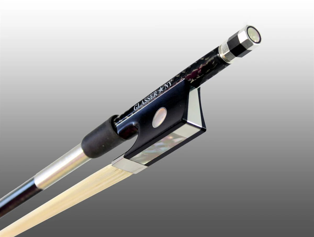 Glasser Sterling Silver Mounted Carbon Fiber Violin Bow