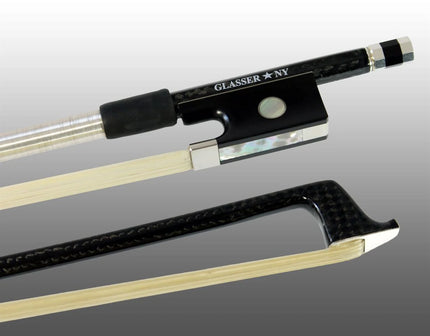 Glasser Sterling Silver Mounted Carbon Fiber Violin Bow