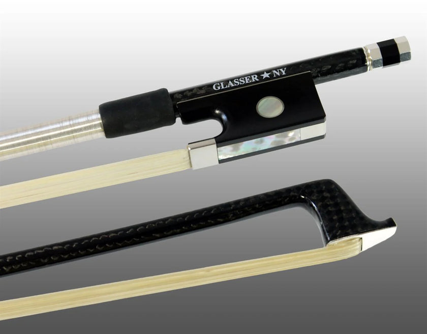 Glasser Sterling Silver Mounted Carbon Fiber Violin Bow