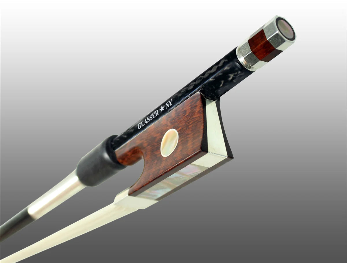 Glasser Sterling Silver Mounted Carbon Fiber Violin Bow