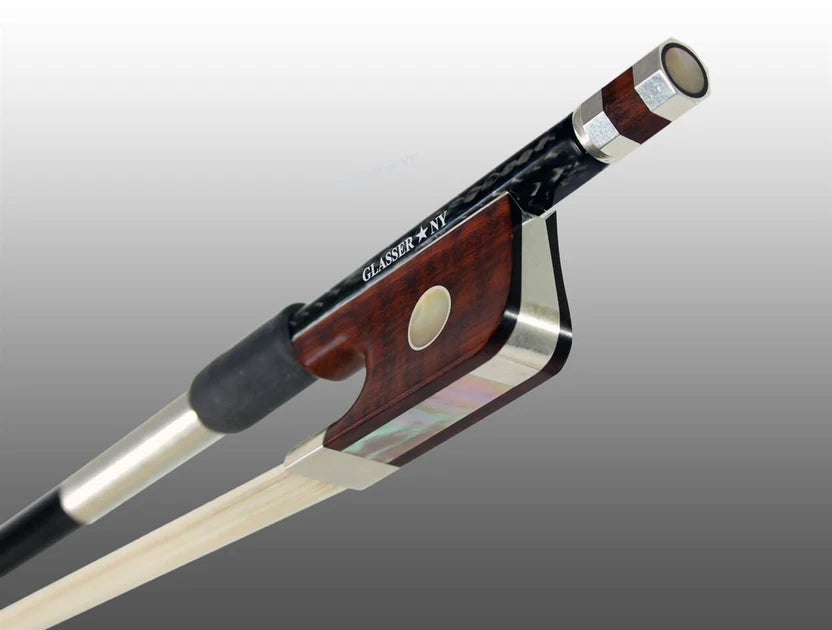Glasser Sterling Silver Mounted Carbon Fiber Viola Bow