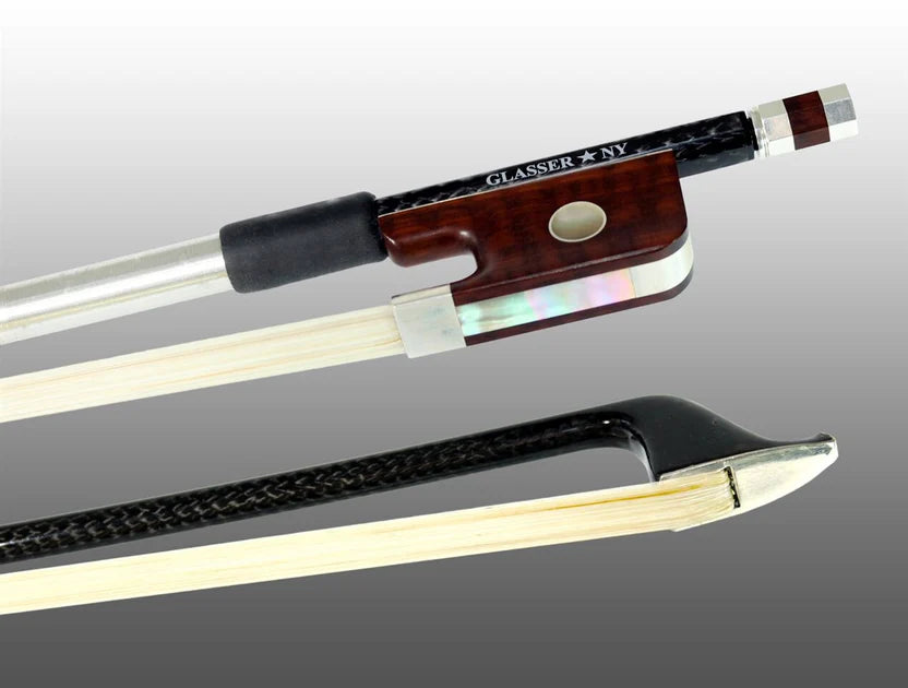 Glasser Sterling Silver Mounted Carbon Fiber Viola Bow
