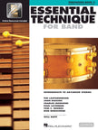 Book cover of 'Essential Technique for Band' with a drum on a white background