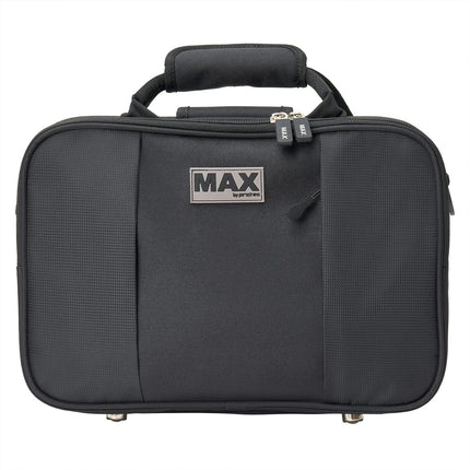 black clarinet case on a white background