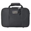 black clarinet case on a white background