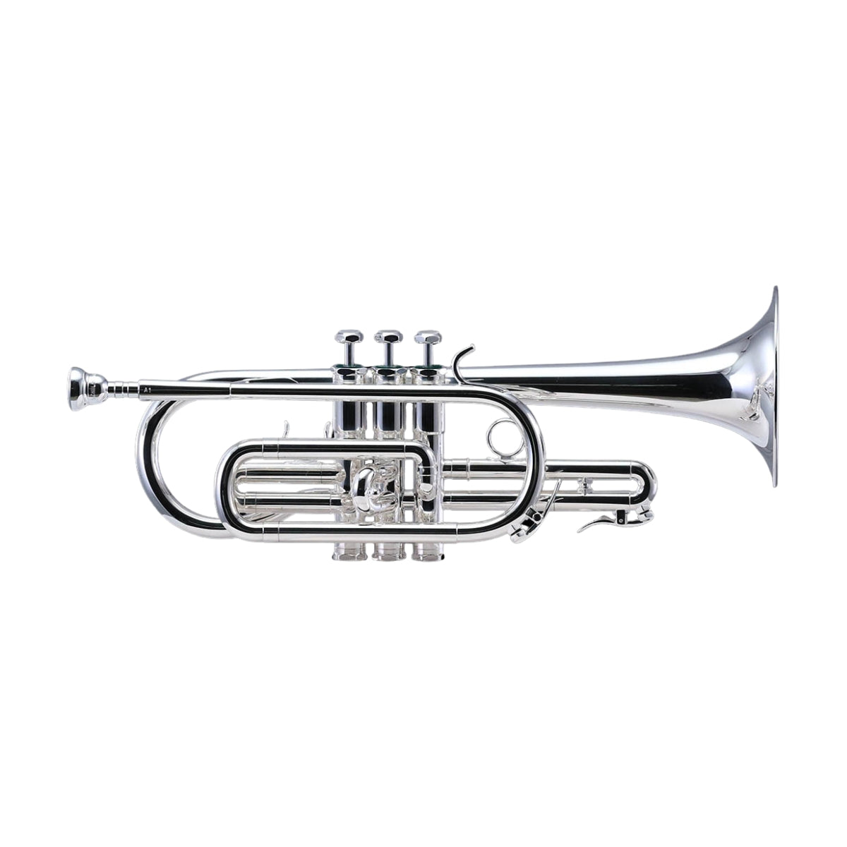 Schilke A1 Long Model Bb Cornet with Shepherd’s Crook - Silver Plated