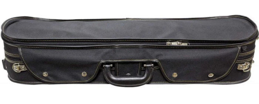 Black viola case on a white background