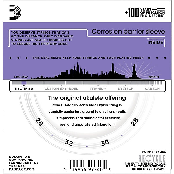 D'Addario EJ53C Pro-Arte Rectified Hawaiian/Concert Ukulele Strings