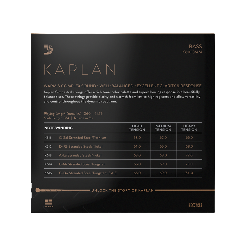 D'Addario Kaplan Bass Strings