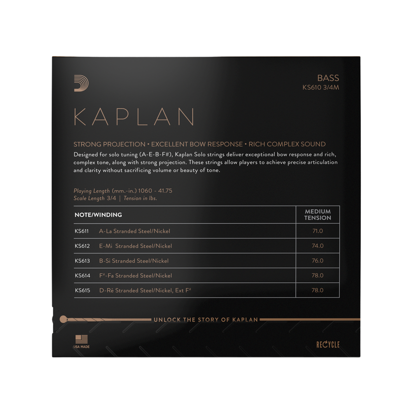 D'Addario Kaplan Solo Bass String Set