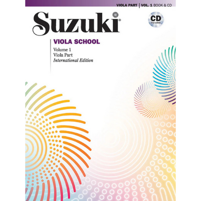 Suzuki Viola School Volume 1 book and CD cover with colorful abstract design