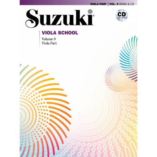 Suzuki Viola School Volume 9 book and CD cover with colorful abstract design