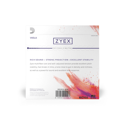 D'Addario Zyex Viola String Set