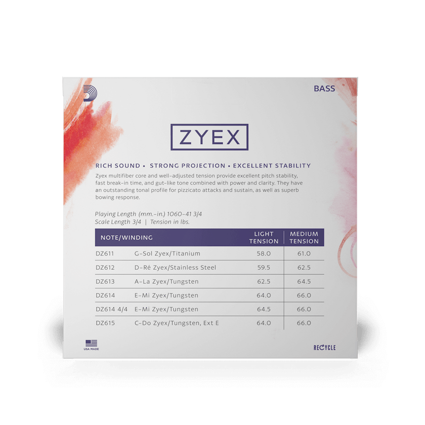 D'Addario Zyex Bass String Set