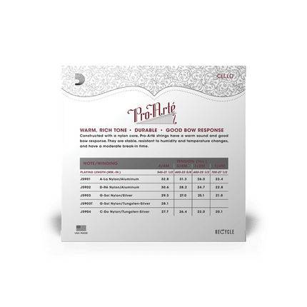 D'Addario Pro-Arté Cello String Set