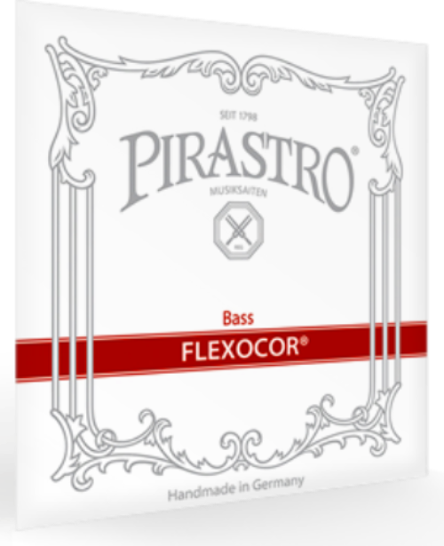 Pirastro Flexocor bass string packaging on a white background