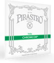 Pirastro Chromcor viola string set packaging on a white background