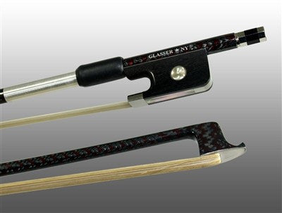 Glasser Red Fleck Braided Carbon Fiber Viola Bow