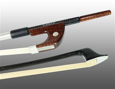 Glasser Sterling Silver Mounted Carbon Fiber Bass Bow