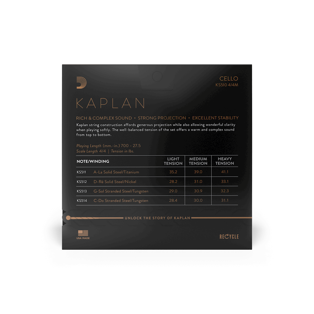 D'Addario Kaplan Cello String Set